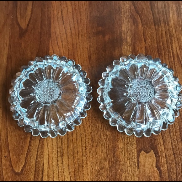Pair of glass candle holders - Picture 2 of 4